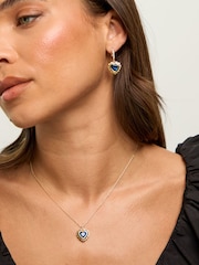 Jon Richard 14Ct Real Plated Heart Birthstone Huggie Earrings - Septiembre - Imagen 3 de 4