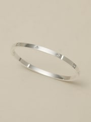 Jon Richard Silver Plated Waterproof Clover Bangle - Image 1 of 1