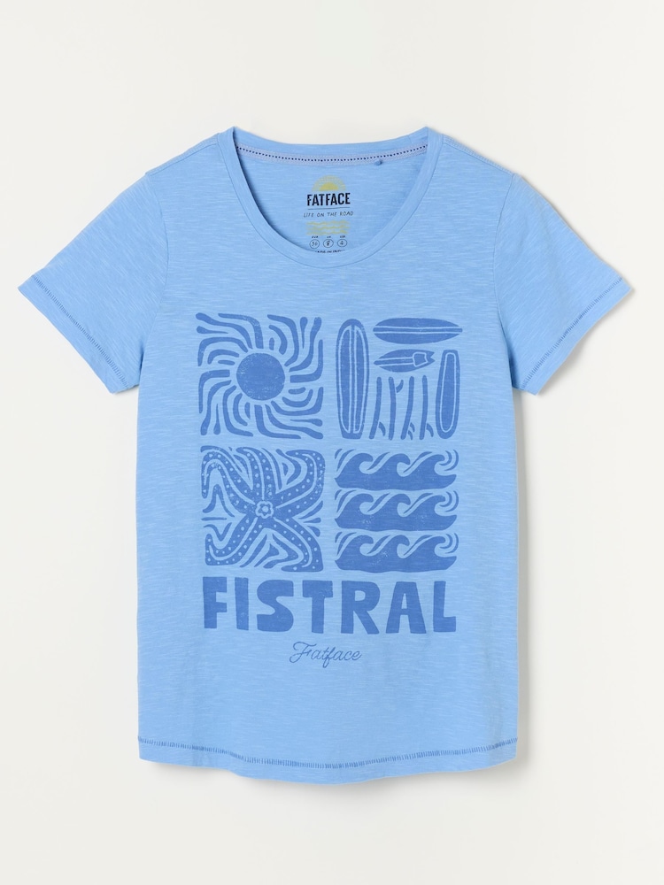 Blue Fistral - FatFace Land Tee - Imagen 5 de 5