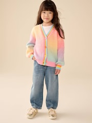 Little Bird by Jools Oliver Rainbow Ombre V-Neck Cardigan - Image 3 of 6