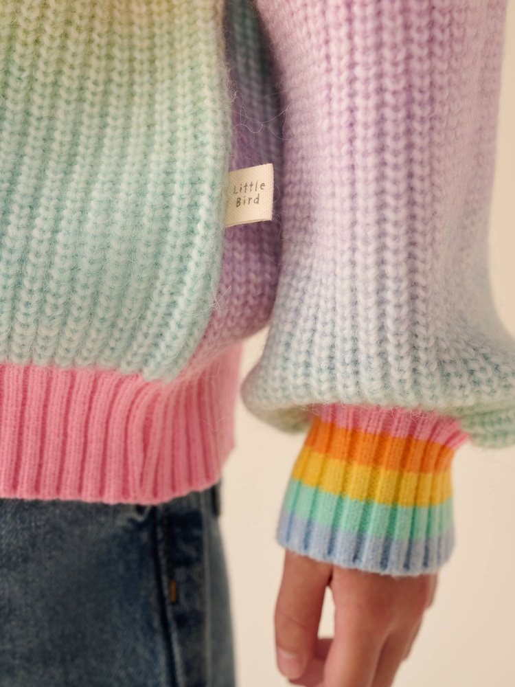 Little Bird by Jools Oliver Rainbow Ombre V-Neck Cardigan - Image 6 of 6 Little Bird by Jools Oliver Rainbow Ombre V-Neck Cardigan - Image 6 of 6