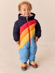 Little Bird by Jools Oliver Rainbow Swoosh Showerproof Snowsuit - Image 1 of 11