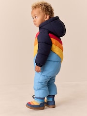 Little Bird by Jools Oliver Rainbow Swoosh Showerproof Snowsuit - Image 3 of 11