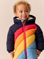 Little Bird by Jools Oliver Rainbow Swoosh Showerproof Snowsuit - Image 4 of 11