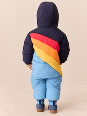 Little Bird by Jools Oliver Rainbow Swoosh Showerproof Snowsuit - Image 6 of 11