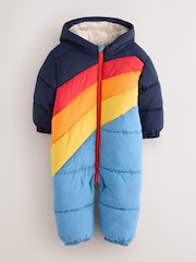 Little Bird by Jools Oliver Rainbow Swoosh Showerproof Snowsuit - Image 7 of 11