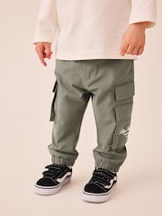 Olive Green Wide Leg Cargo Trousers (3mths-7yrs) - Image 1 of 9