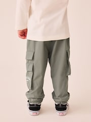 Olive Green Wide Leg Cargo Trousers (3mths-7yrs) - Image 3 of 9