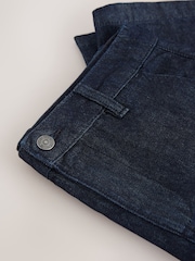 Rinse Blue Pleat Front Denim Jort Shorts - Image 8 of 9