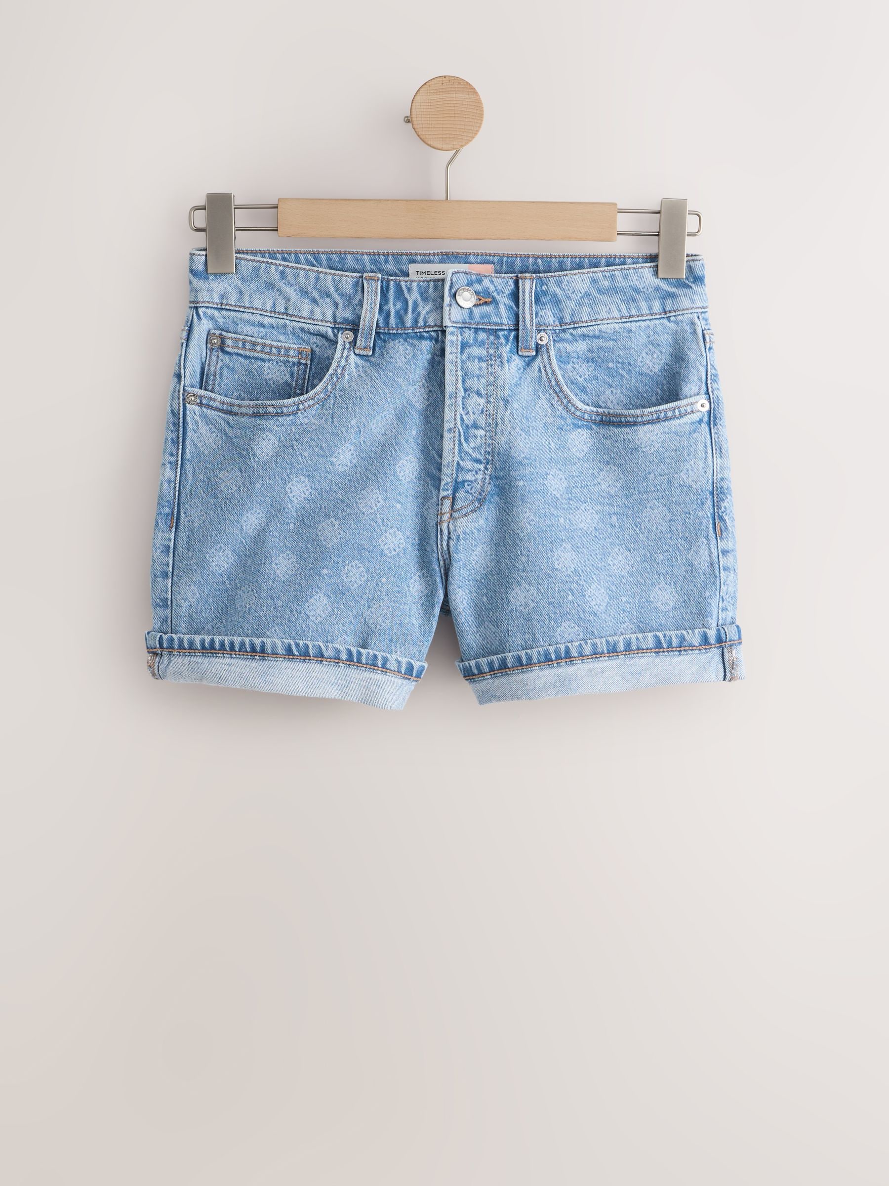 Buy Bleach Blue Floral Print Denim Shorts from Next USA