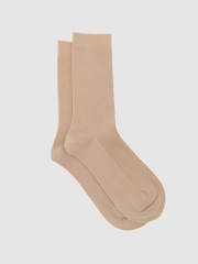 Reiss Neutral Hattie Cotton-Blend Textured Socks - Image 1 of 3