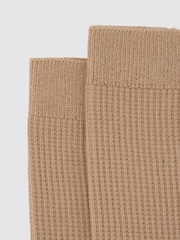 Reiss Neutral Hattie Cotton-Blend Textured Socks - Image 3 of 3