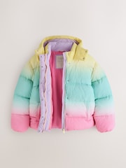 Little Bird Rainbow Ombre Oversized Puffer Coat - Image 10 of 14