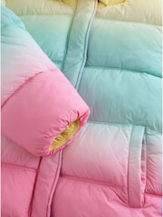 Little Bird Rainbow Ombre Oversized Puffer Coat - Image 11 of 14