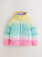 Little Bird Rainbow Ombre Oversized Puffer Coat - Image 8 of 14