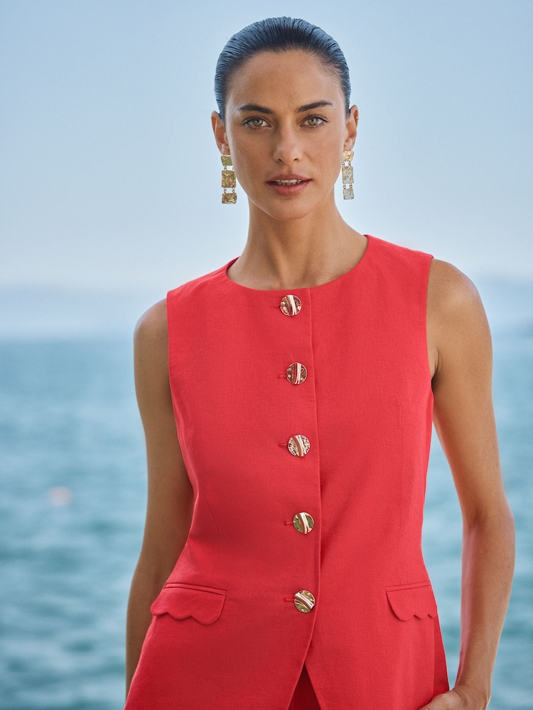 Love & Roses Scallop Pocket Waitcoat - Bild 2 von 4