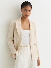 آف وائٹ - Reiss Mila Leather Mini-Buckle Belt - تصویر 2 از 4