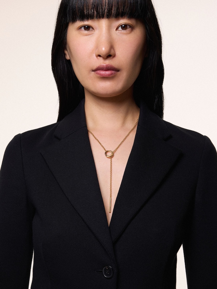 Jigsaw Gold Adjustable Lariat Necklace - Image 3 of 3 Jigsaw Gold Adjustable Lariat Necklace - Image 3 of 3