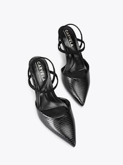 أسود - Carvela Pastello Court Sandals - صورة 2 من 4