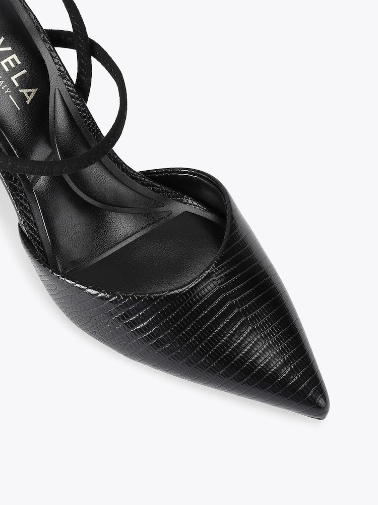 أسود - Carvela Pastello Court Sandals - صورة 4 من 4