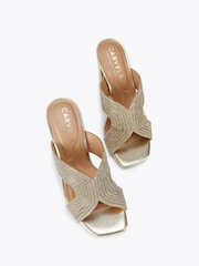 Carvela Gold Paparazzi Block Sandals - Image 2 of 4