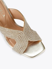 Carvela Gold Paparazzi Block Sandals - Image 4 of 4
