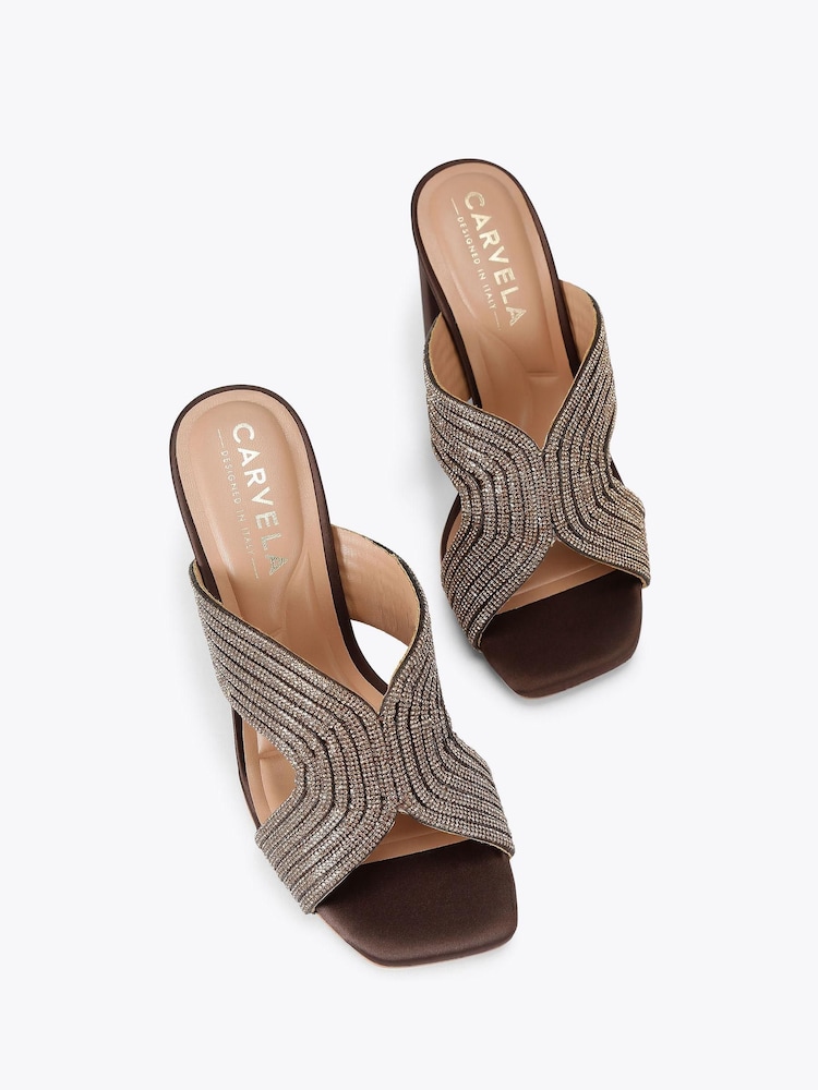 Carvela Brown Paparazzi Block Sandals - Image 2 of 4 Carvela Brown Paparazzi Block Sandals - Image 2 of 4
