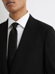 Reiss Black Belmont Sb Single-Breasted Suit Jacket Tailored-Fit with Wool - Image 4 of 8