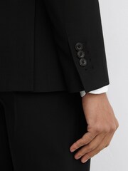 Reiss Black Belmont Sb Single-Breasted Suit Jacket Tailored-Fit with Wool - Image 5 of 8