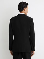 Reiss Black Belmont Sb Single-Breasted Suit Jacket Tailored-Fit with Wool - Image 6 of 8