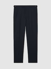 Reiss Navy Promise Wool-Blend Classic-Fit Suit Trousers - Image 2 of 6
