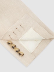 Reiss Stone Atlantic Linen-Twill Single-Breasted Tailored-Fit Blazer - Image 7 of 8