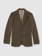 Marrón topo - Reiss Regent Brushed Twill Single-Breasted Blazer Tailored-Fit - Imagen 2 de 8