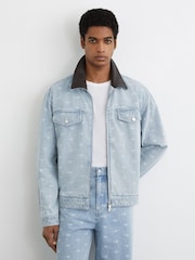 McLaren Soft Blue Racing Speedmark Denim Jacket Unisex-Fit - 1 paveikslėlis iš 8