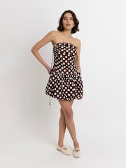 Amy Lynn Brown Bubble Hem Mini Dress - Image 3 of 4