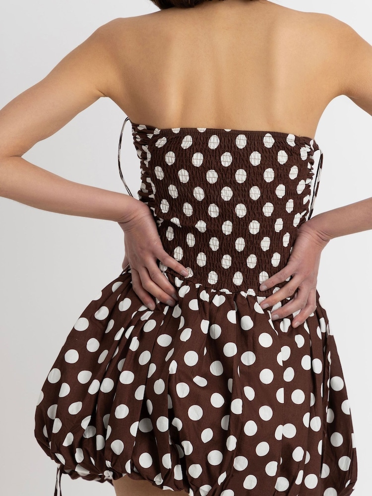 Amy Lynn Brown Bubble Hem Mini Dress - Image 4 of 4 Amy Lynn Brown Bubble Hem Mini Dress - Image 4 of 4