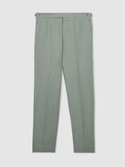 Reiss Sage Atlantic Linen-Twill Tailored-Fit Suit Trousers - Image 2 of 7