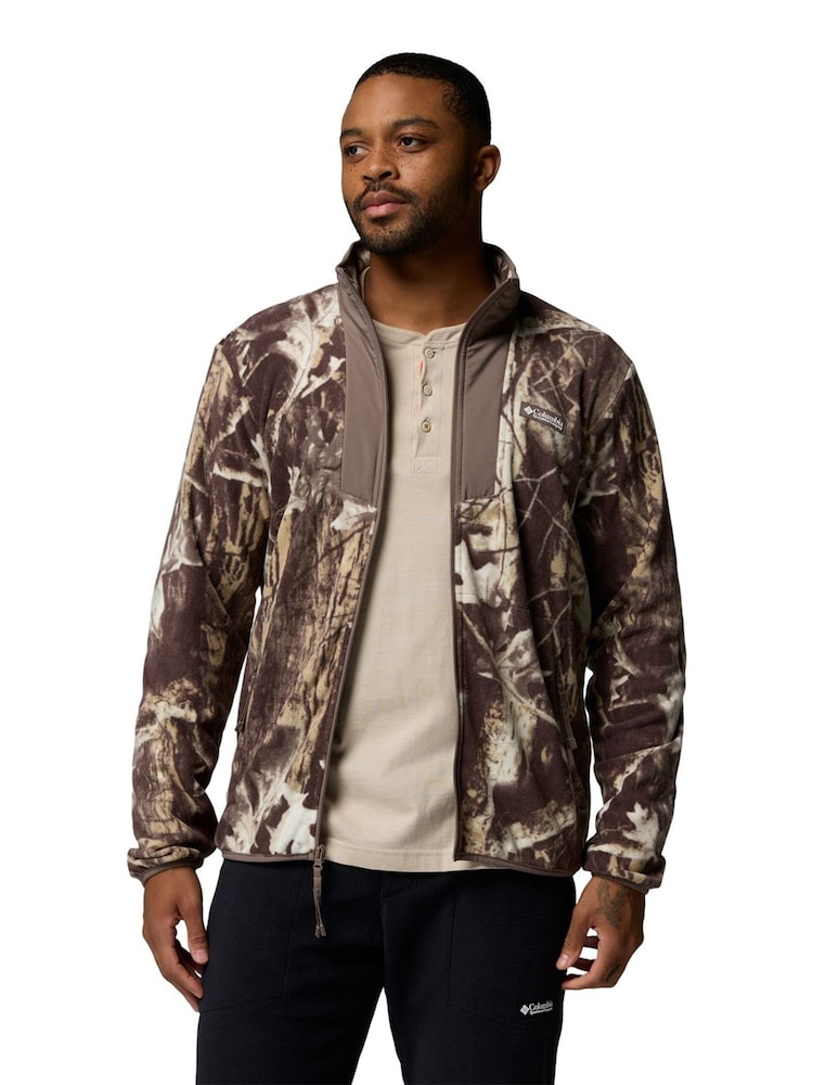 Columbia Sequoia Grove Printed Full Zip Brown Fleece - Image 1 of 5