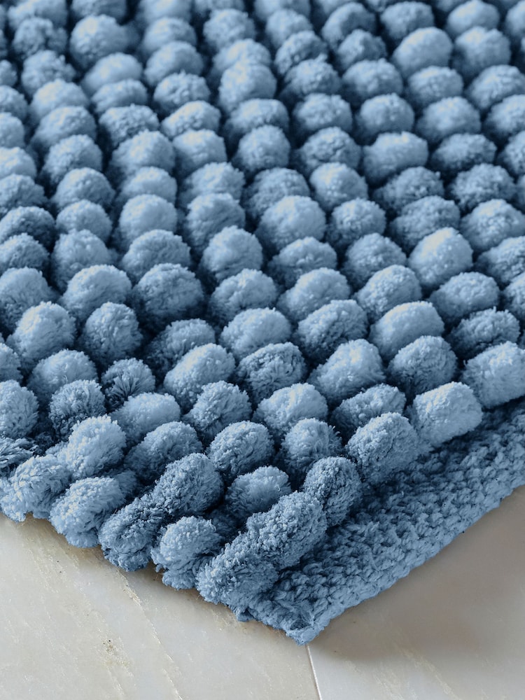 Blue Slate Blue Giant Bobble Shower Mat - Image 2 of 2