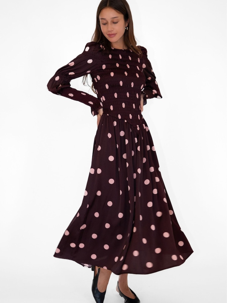 Amy Lynn Purple Longsleeve Midaxi Dress - Image 1 of 4 Amy Lynn Purple Longsleeve Midaxi Dress - Image 1 of 4