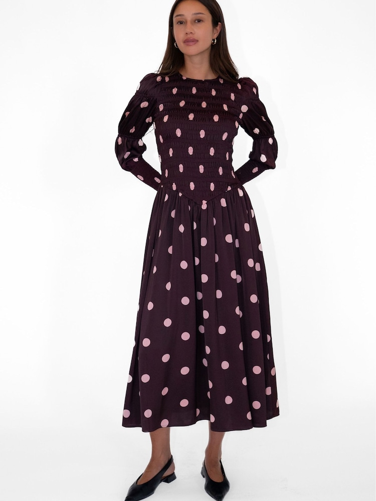 Amy Lynn Purple Longsleeve Midaxi Dress - Image 2 of 4 Amy Lynn Purple Longsleeve Midaxi Dress - Image 2 of 4