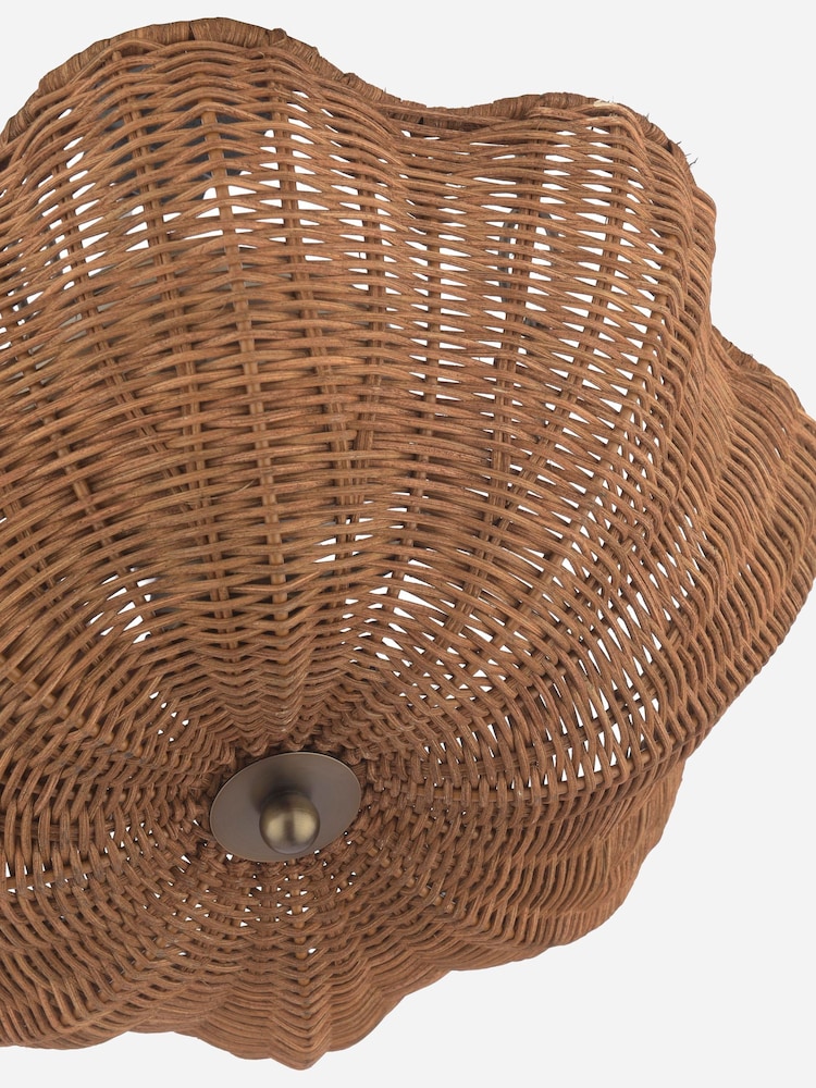 Joules Brown Braywick 2 Light Rattan Flush Ceiling Light - Image 7 of 7 Joules Brown Braywick 2 Light Rattan Flush Ceiling Light - Image 7 of 7