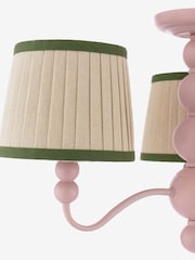 Joules Pink Harewood 3 Light Semi Flush Ceiling Light - Image 5 of 6