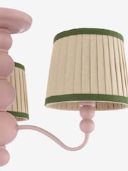 Joules Pink Harewood 3 Light Semi Flush Ceiling Light - Image 6 of 6
