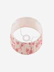 Joules Cream  Pink Folly Pleated Cotton Easyfit Lamp Shade - Image 5 of 7