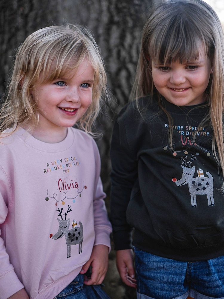 Solesmith Reindeer Delivery Colourful Jumper - Image 1 of 3 Solesmith Reindeer Delivery Colourful Jumper - Image 1 of 3