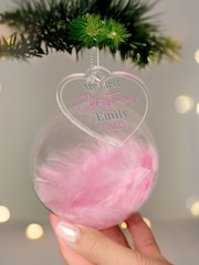 PMC Personalised My 1st Christmas Feather Bauble - Image 2 of 3