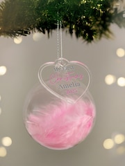 PMC Personalised My 1st Christmas Feather Bauble - Image 3 of 3