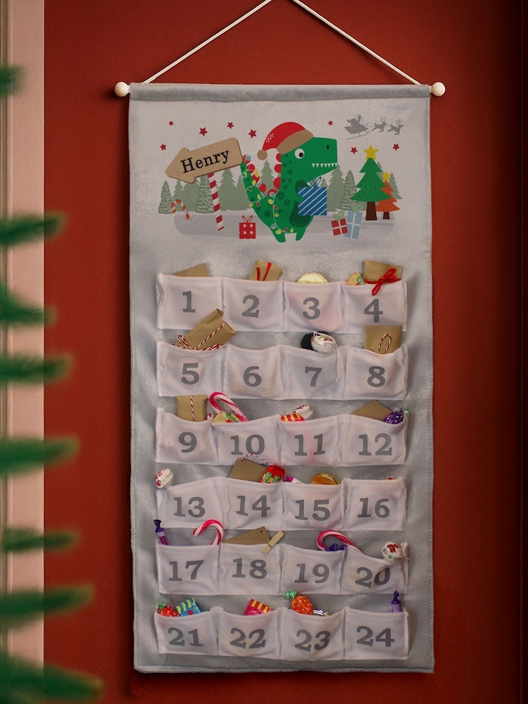 PMC Personalised Dinosaur Print Advent Calendar - Image 1 of 3 PMC Personalised Dinosaur Print Advent Calendar - Image 1 of 3