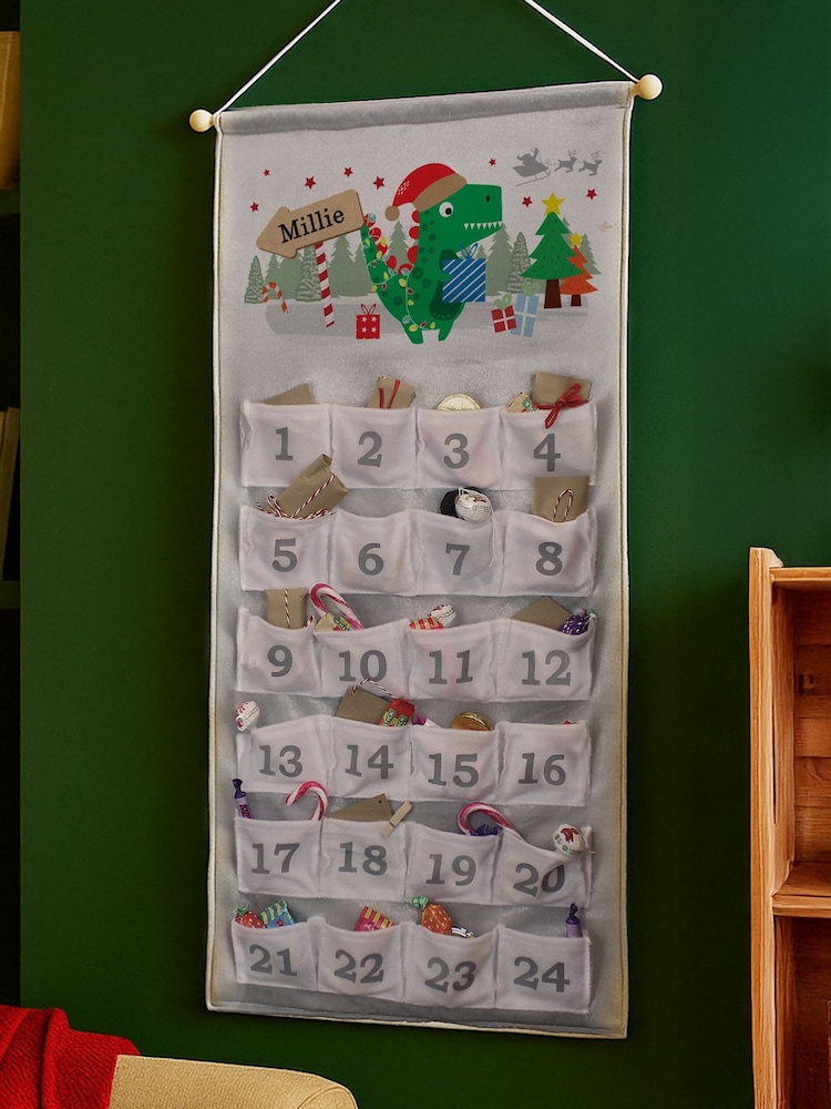 PMC Personalised Dinosaur Print Advent Calendar - Image 2 of 3 PMC Personalised Dinosaur Print Advent Calendar - Image 2 of 3